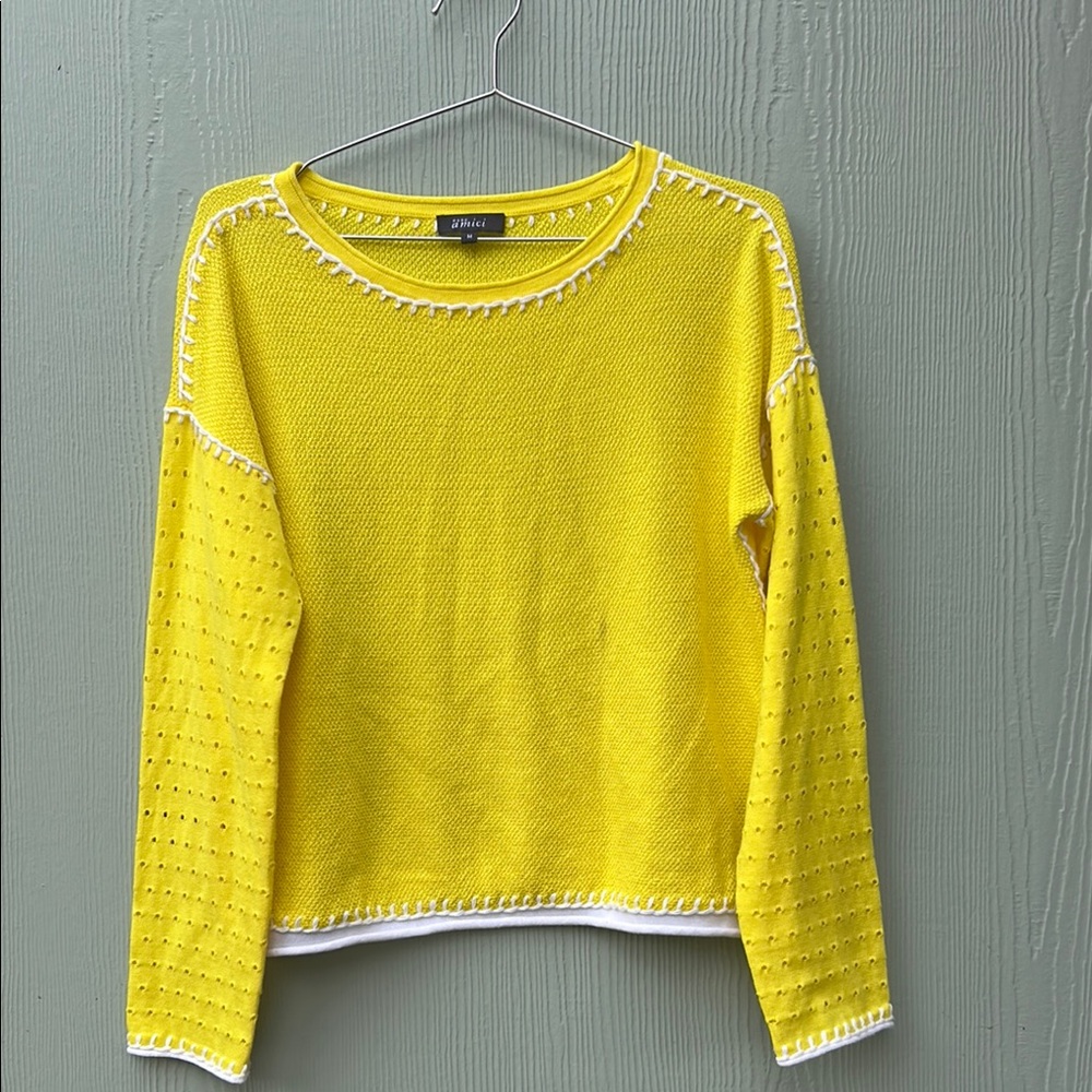 Pure Amici Bright Yellow Knit Sweater